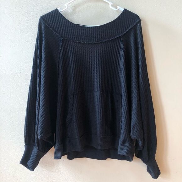 Free People We The Free Womens Westend V-Back Waffle Thermal Top - Picture 3 of 7
